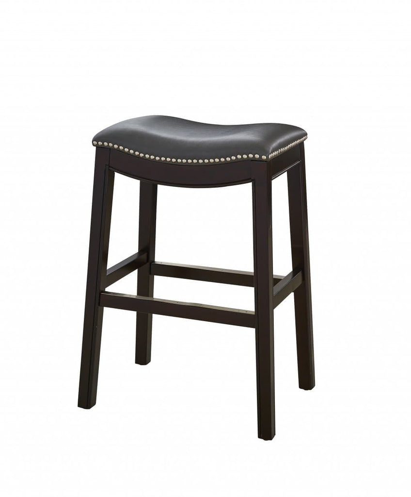 grey upholstered saddle counter stool - Your Western Decor