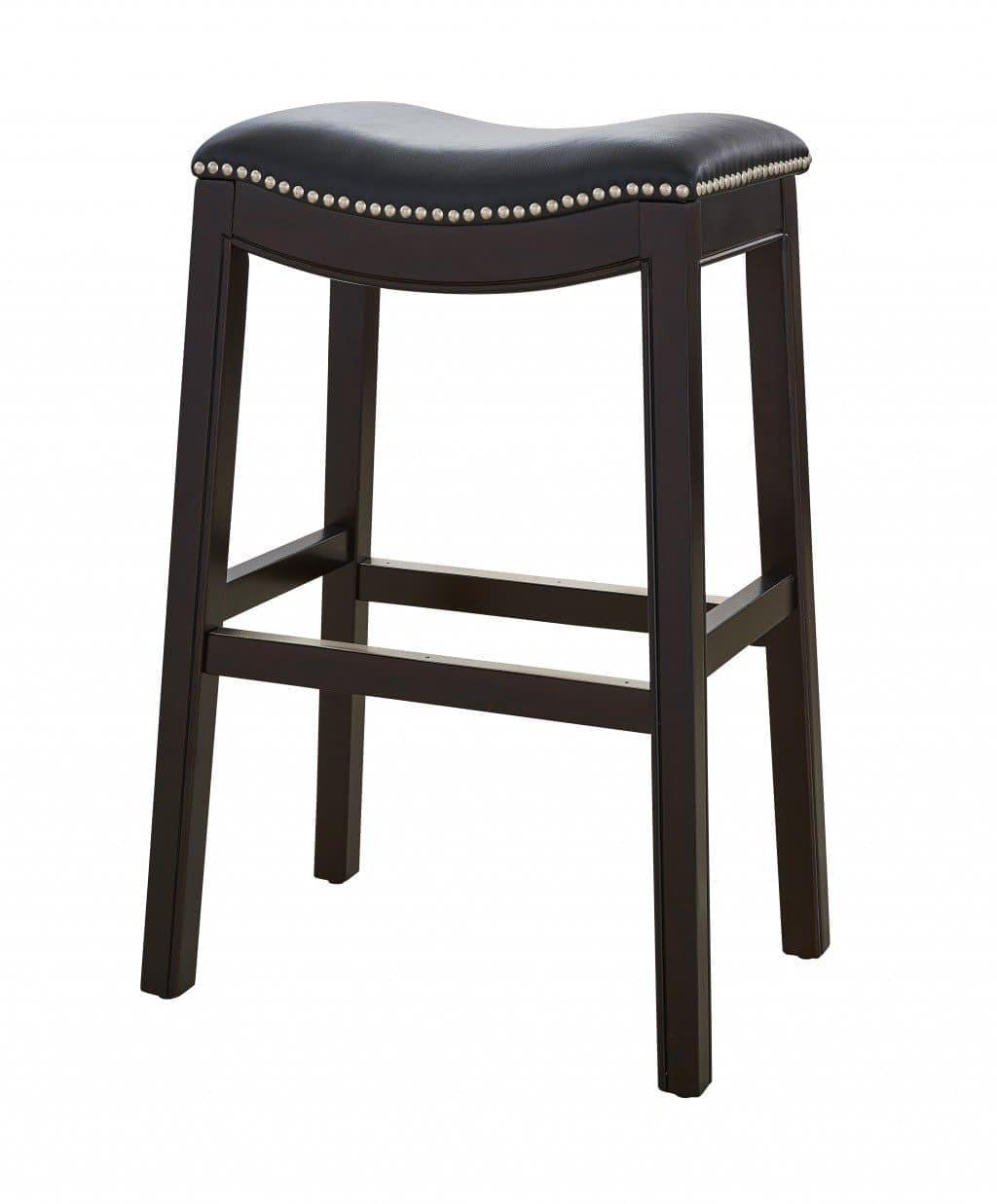 Espresso & Black Saddle Style Counter Stool 30" - Your Western Decor