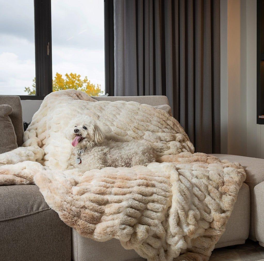 Beige Faux Fur Throw Blanket - Your Western Decor