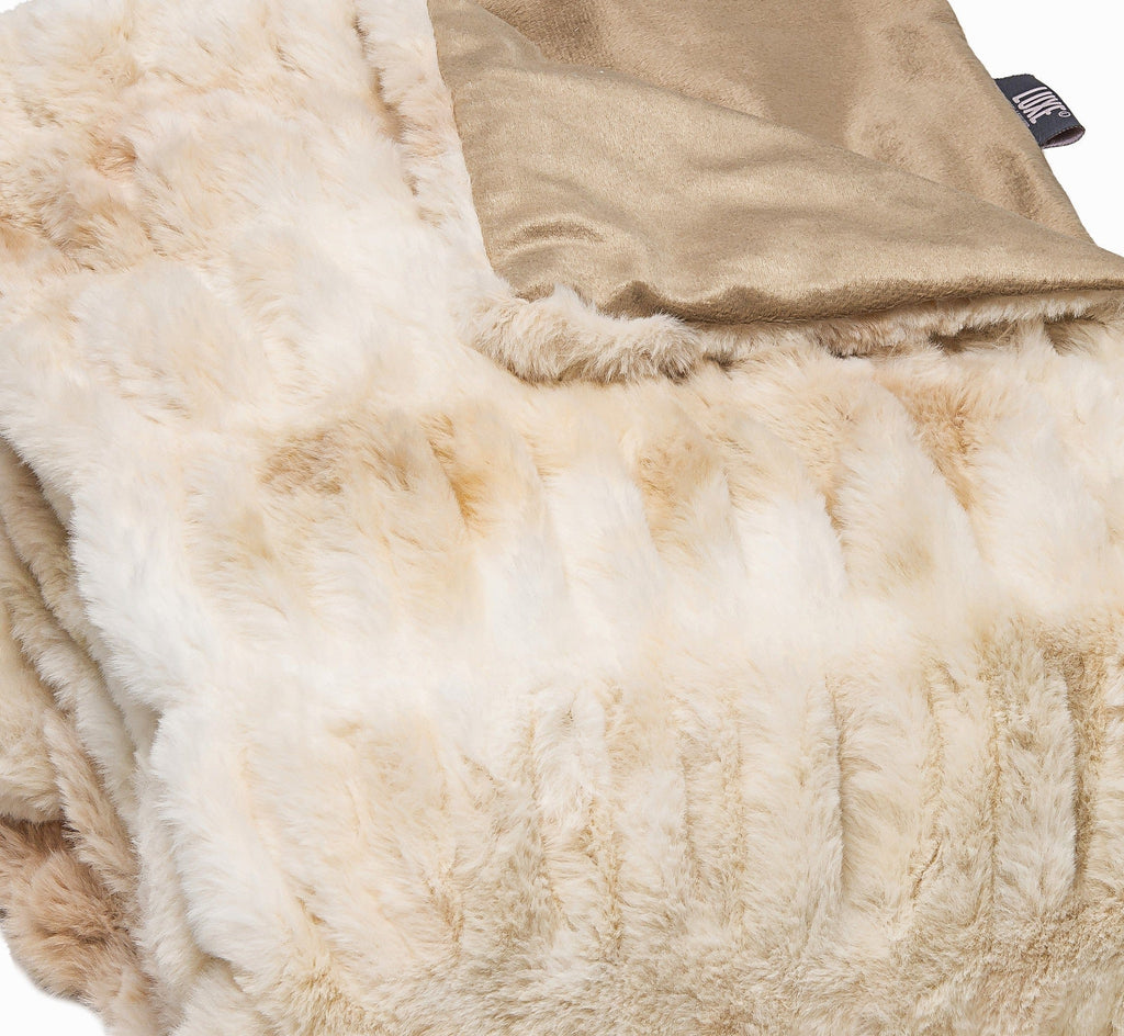 Beige Faux Fur Luxe Throw Blanket - Your Western Decor