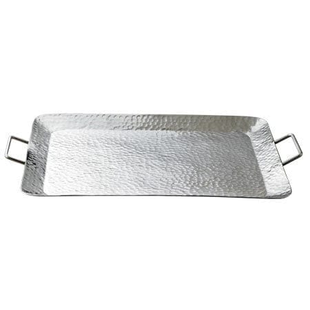 Silver Hammered Serving Tray - Your Western Decor, LLC