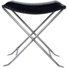 Modern Black Leather Stool - Your Western Decor, LLC