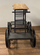 Rustic Black Rail Car Bar Cart - Your Western Decor, LLC