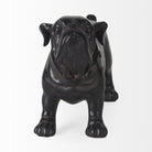 Copper the black bulldog sculpture with collar - Your Western Decor