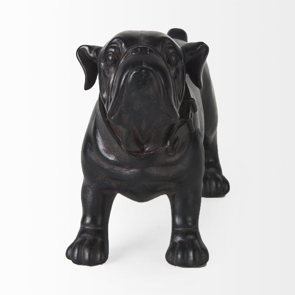 Black Resin Bulldog Sculpture - Your Western Decor, LLC