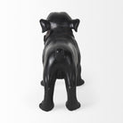 Copper the black bulldog sculpture with collar - Your Western Decor