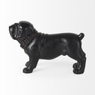 Copper the black bulldog sculpture with collar - Your Western Decor