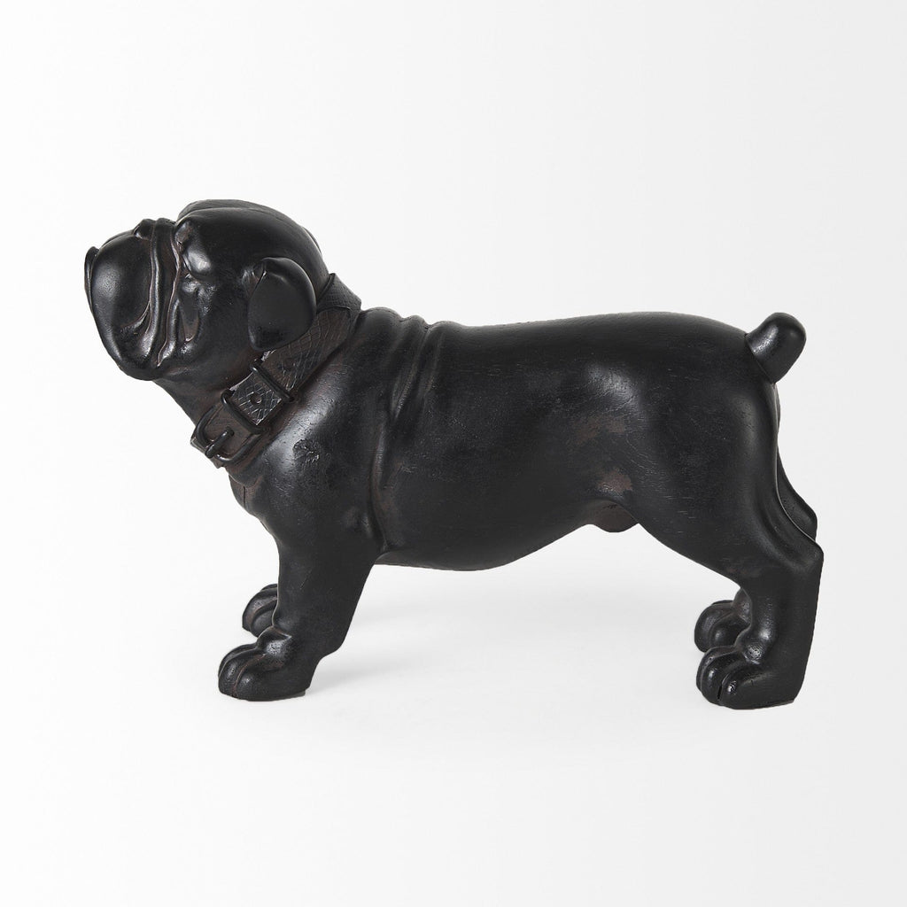 Black Resin Bulldog Sculpture - Your Western Decor, LLC