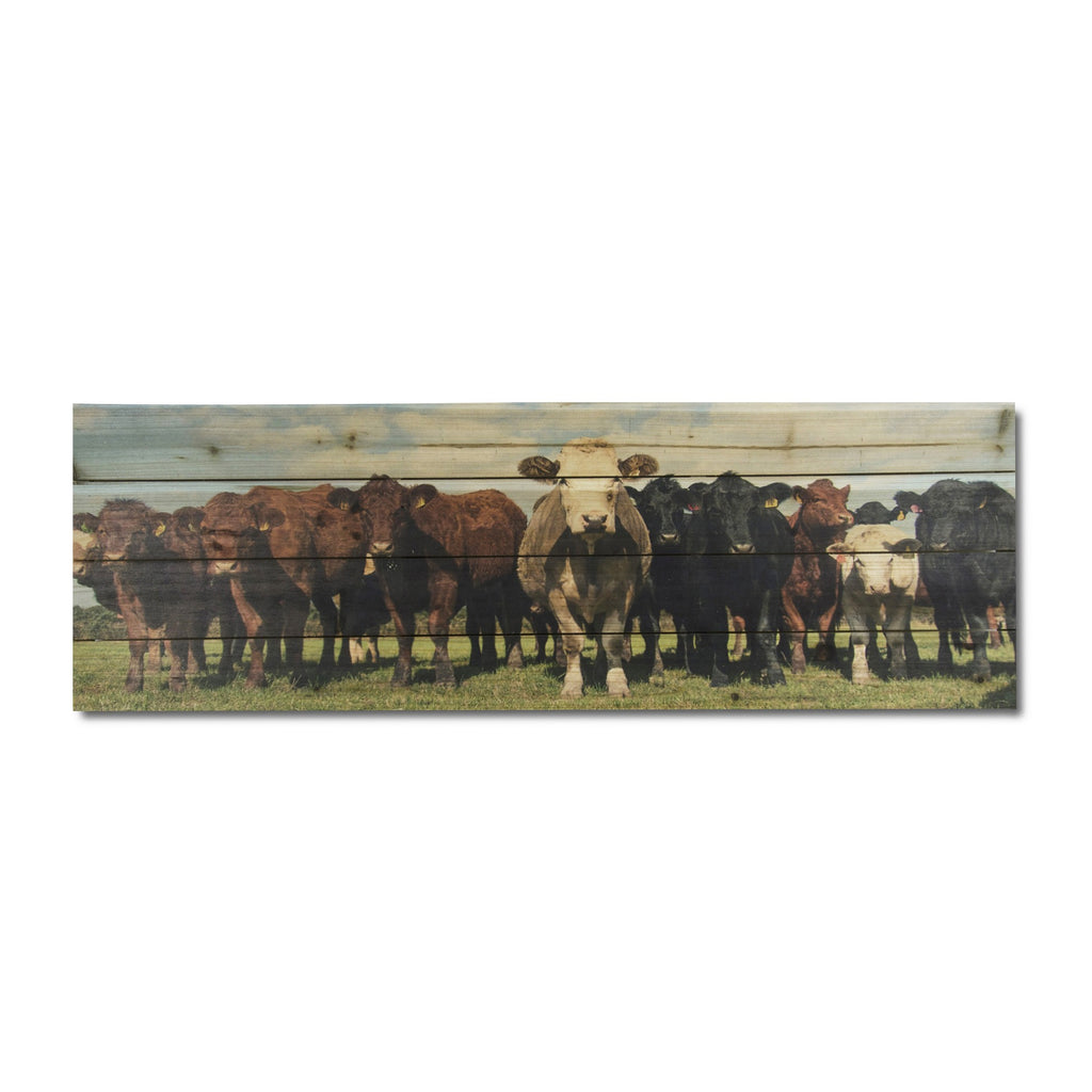 Cow Herd Wood Plank Wall Art - Your Western Decor