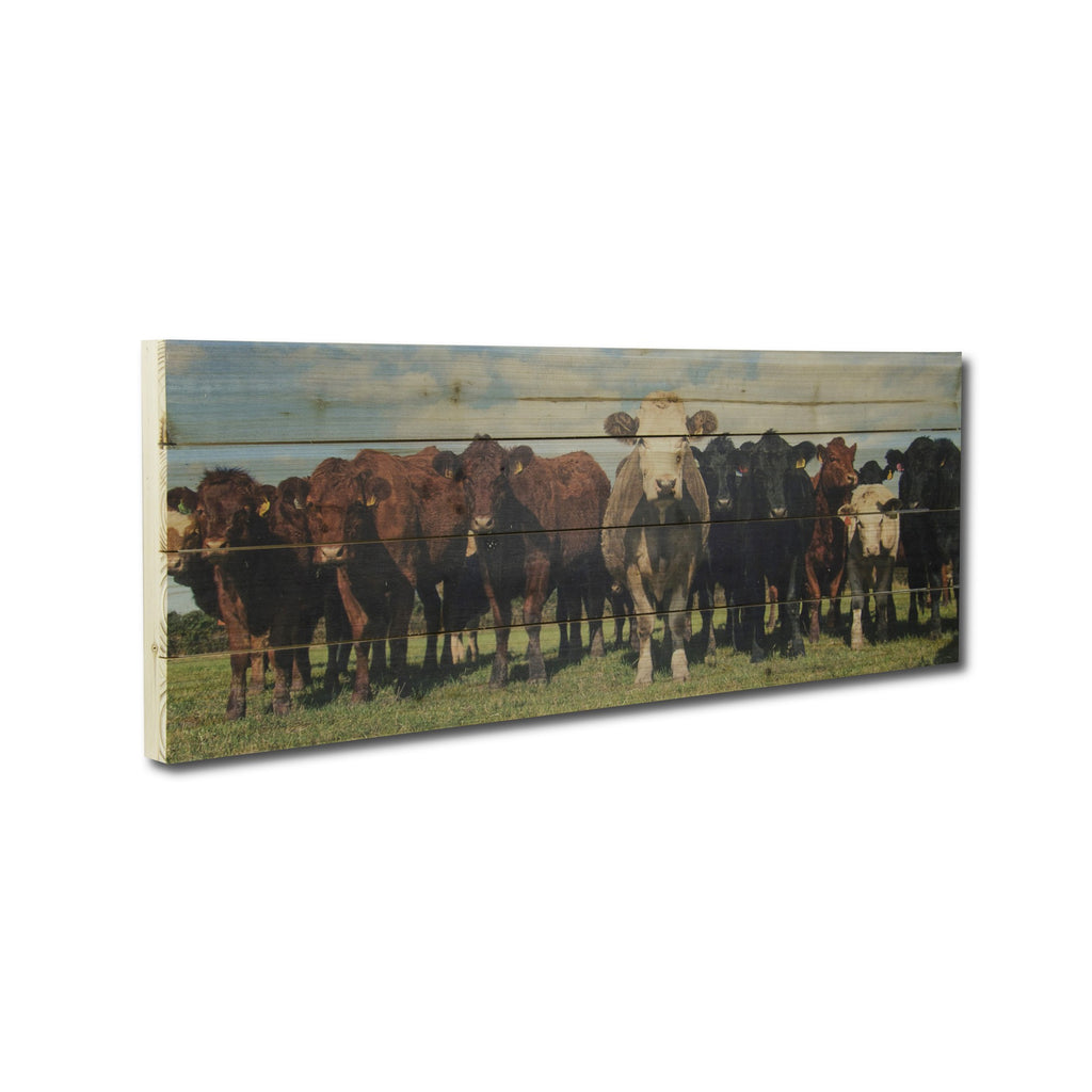 Cow Herd Wood Plank Wall Art - Your Western Decor