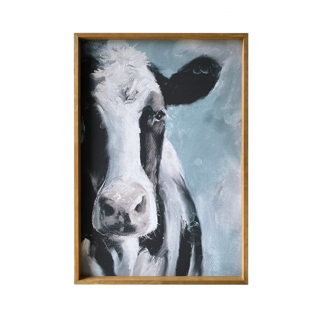 Large Sweet Cow Framed Canvas Art - Your Western Decor