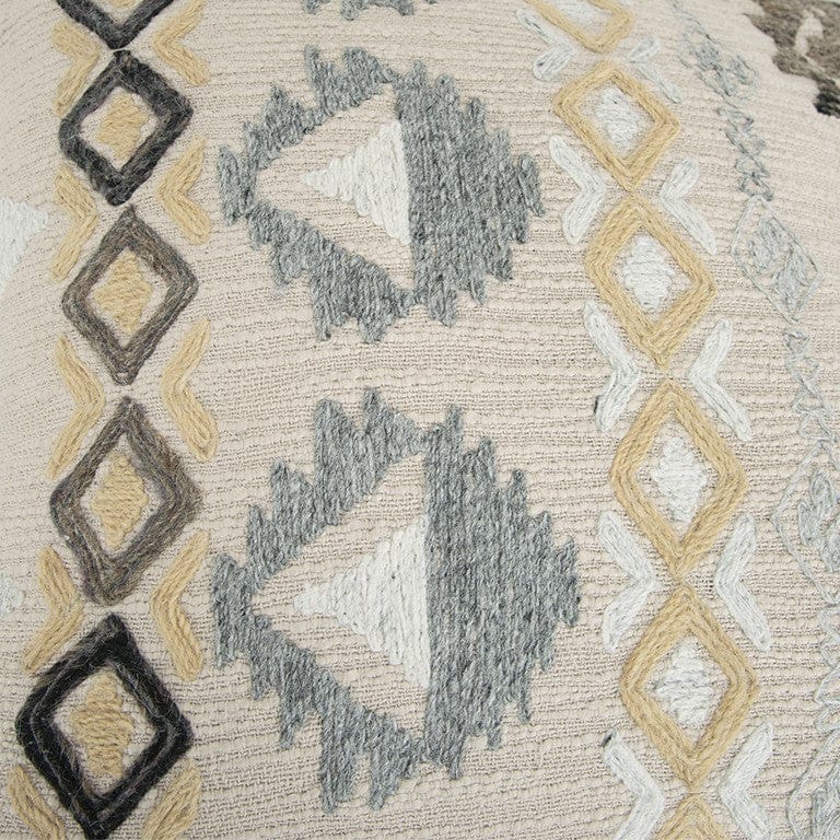 Tribal Boho Embroidered Accent Pillow detail - Your Western Decor