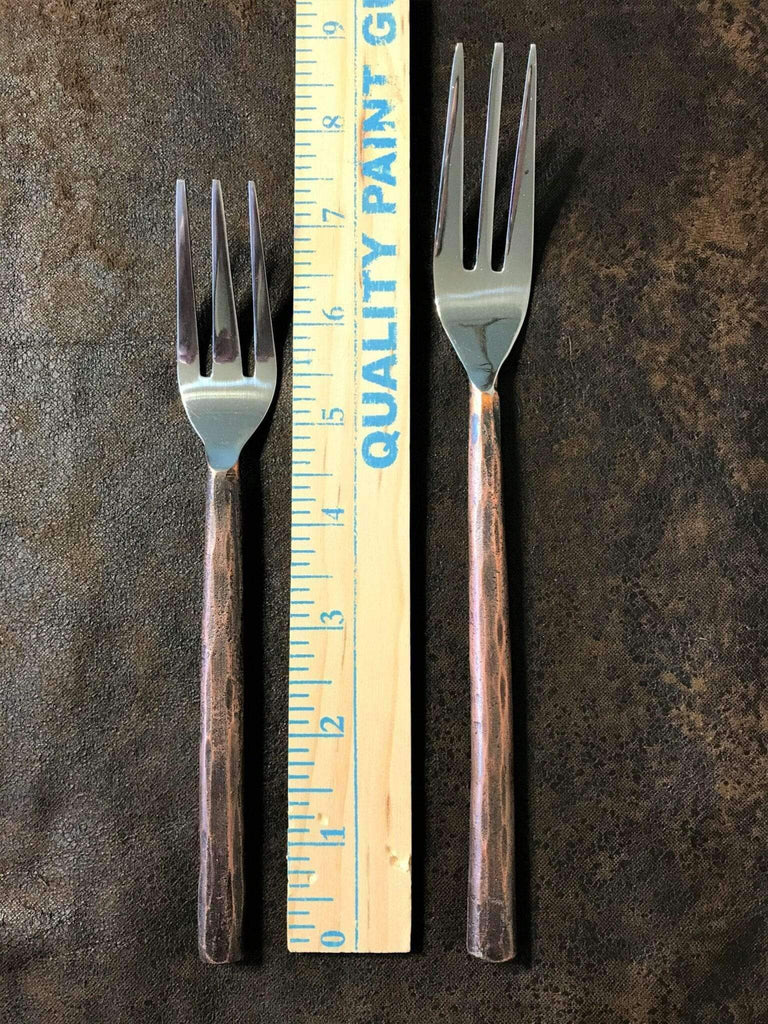 Hammered copper handled forks. Your Western Decor