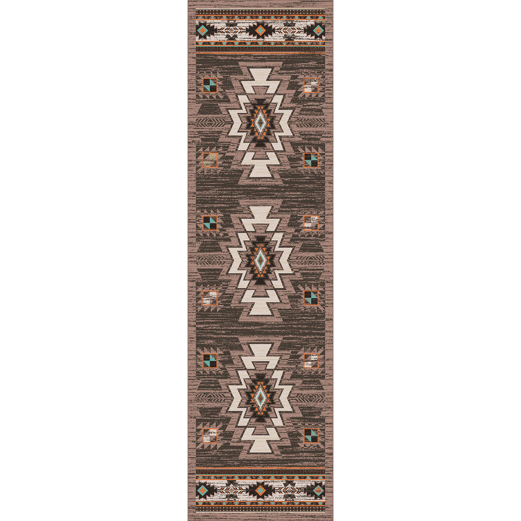 Ilhicamina Aztec Pattern Floor Runner made in the USA - Your Western Decor