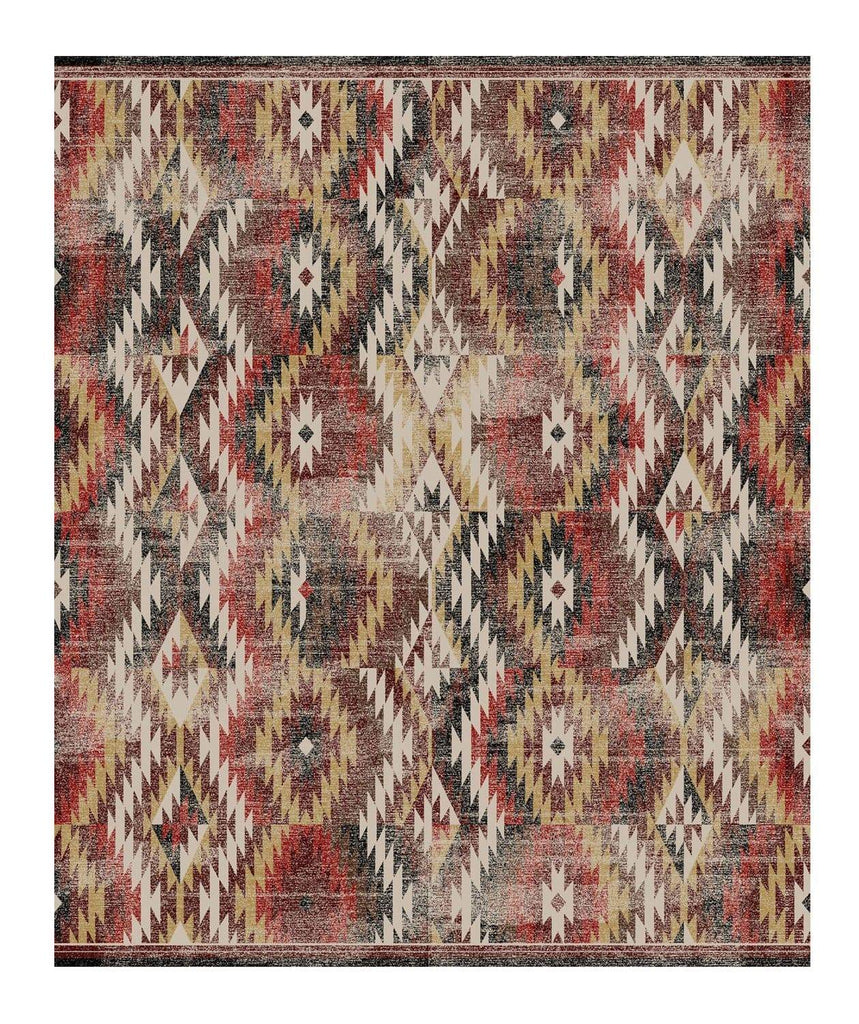 Distressed Southwestern Oversized Rug made in the USA 11' x  13' - Your Western Decor
