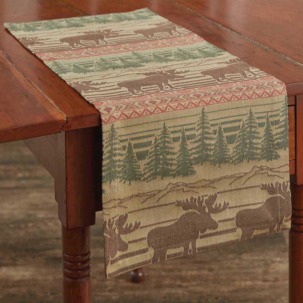 Moose in the Mountains Table Runner | Your Western Decor