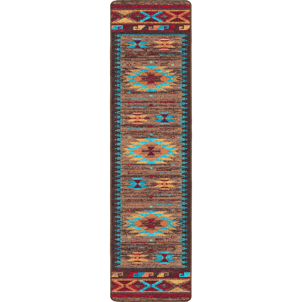 Ohtli Multi Color Aztec Floor Runner - Your Western Decor