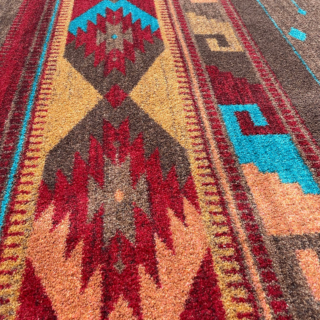 Ohtli Multi Color Aztec Rug Detail - Your Western Decor
