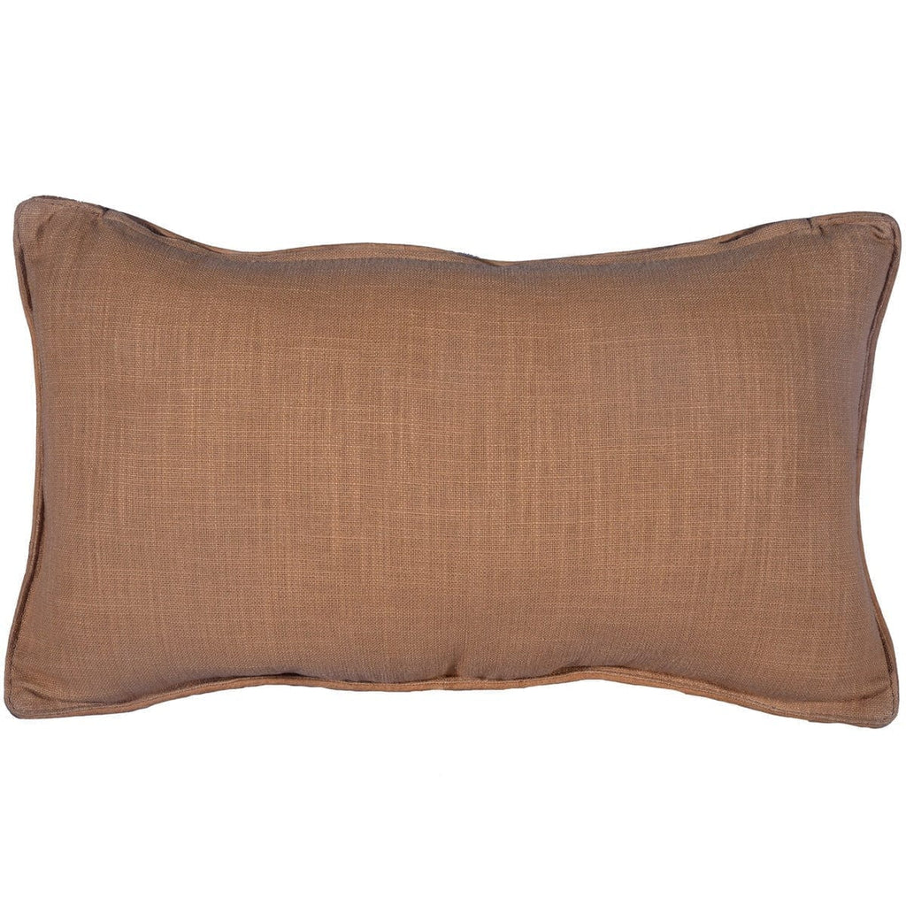 Basket Weave Genuine Leather Pillow  Reverse Side - Your Western Decor