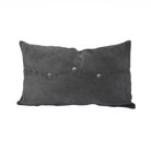 Grey suede leather accent lumbar pillow - Your Western Decor