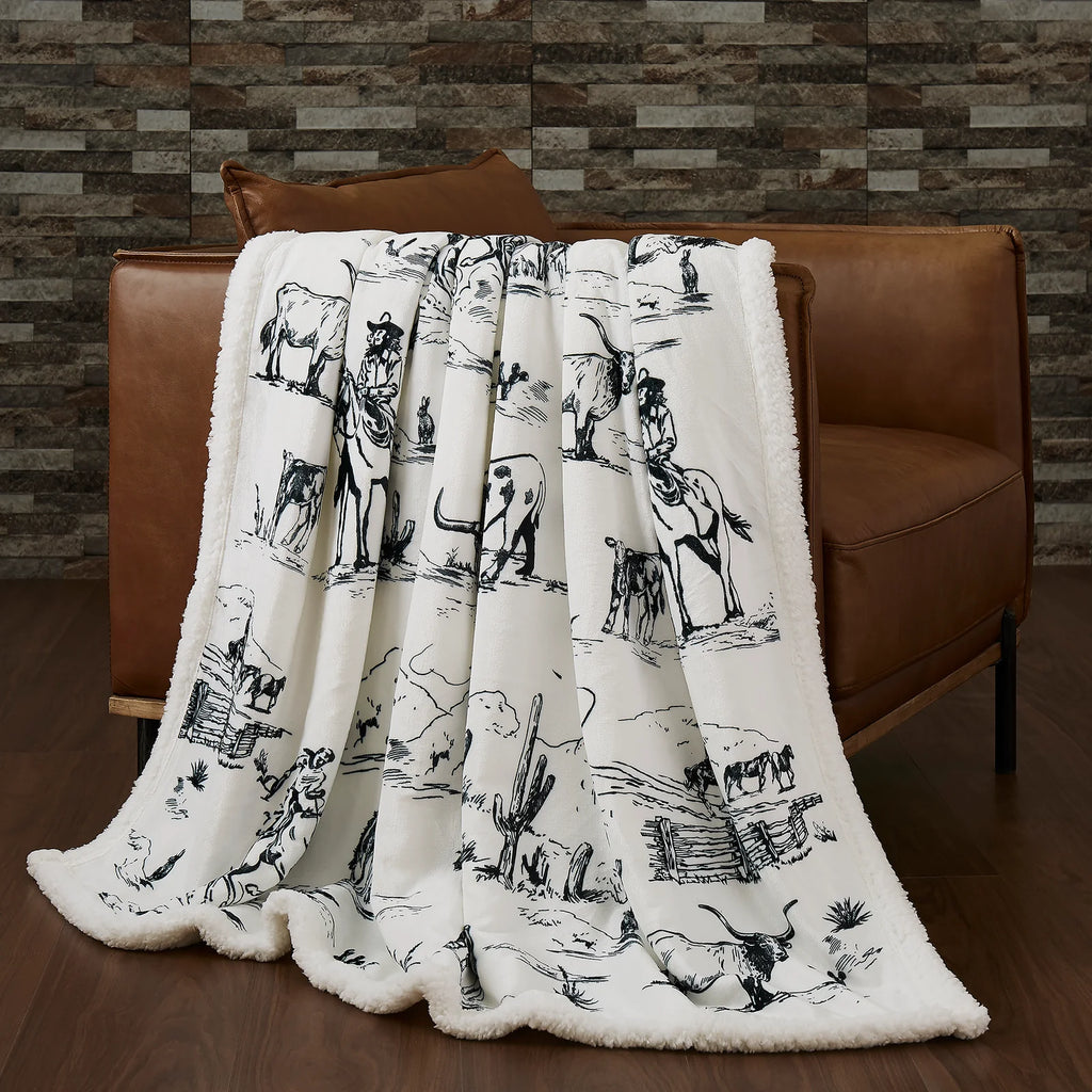 Paseo Ranch Sherpa Throw | Your Western Decor