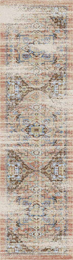 Persia Pastel Distressed Floor Runner - Made in the USA - Your Western Decor, LLC