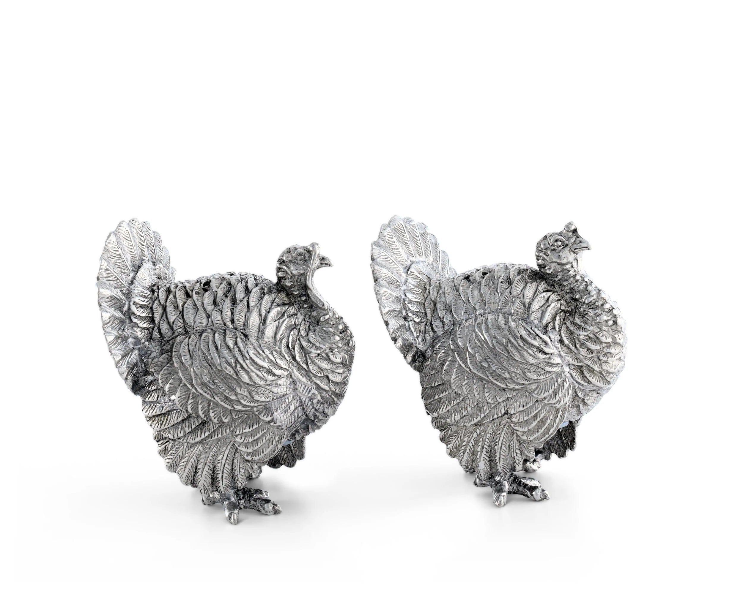 Pewter Thanksgiving Turkey Salt & Pepper Shakers • Your Western Decor