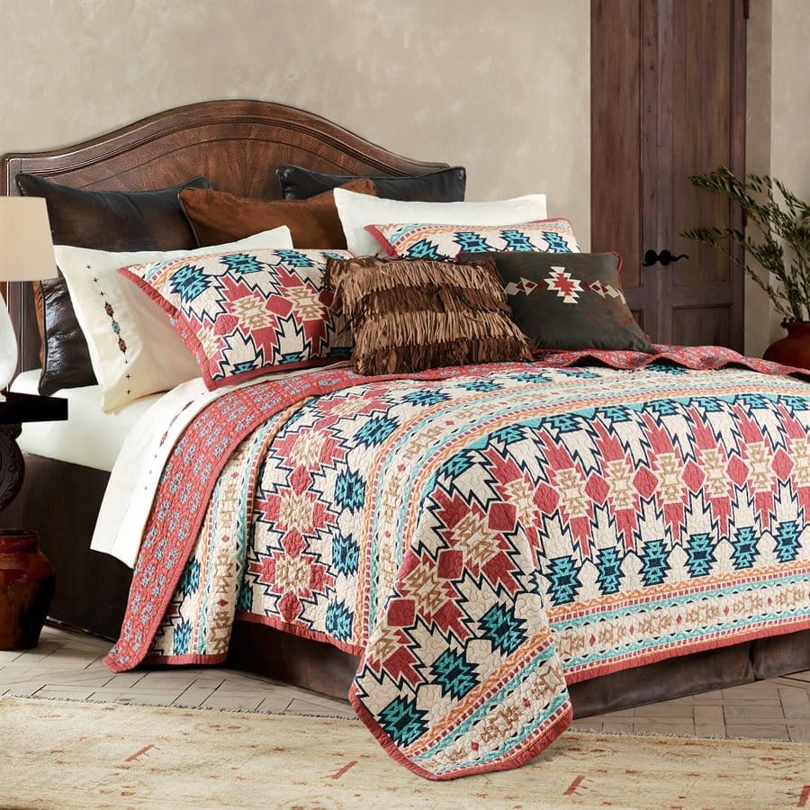 Phoenix quilted bedding set & accent pillows - Your Western Decor