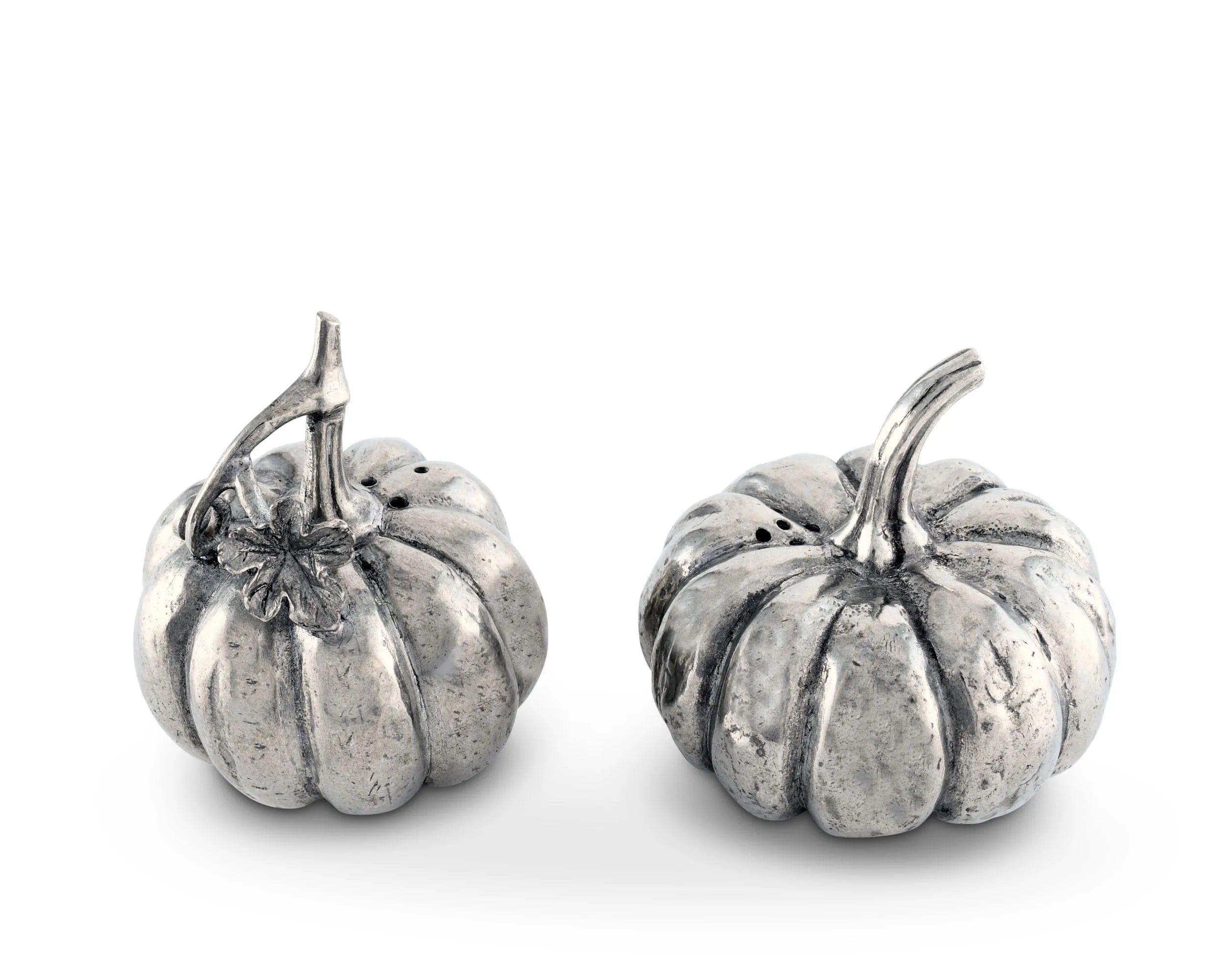 Pewter Thanksgiving Pumpkin Salt & Pepper Shakers • Your Western Decor