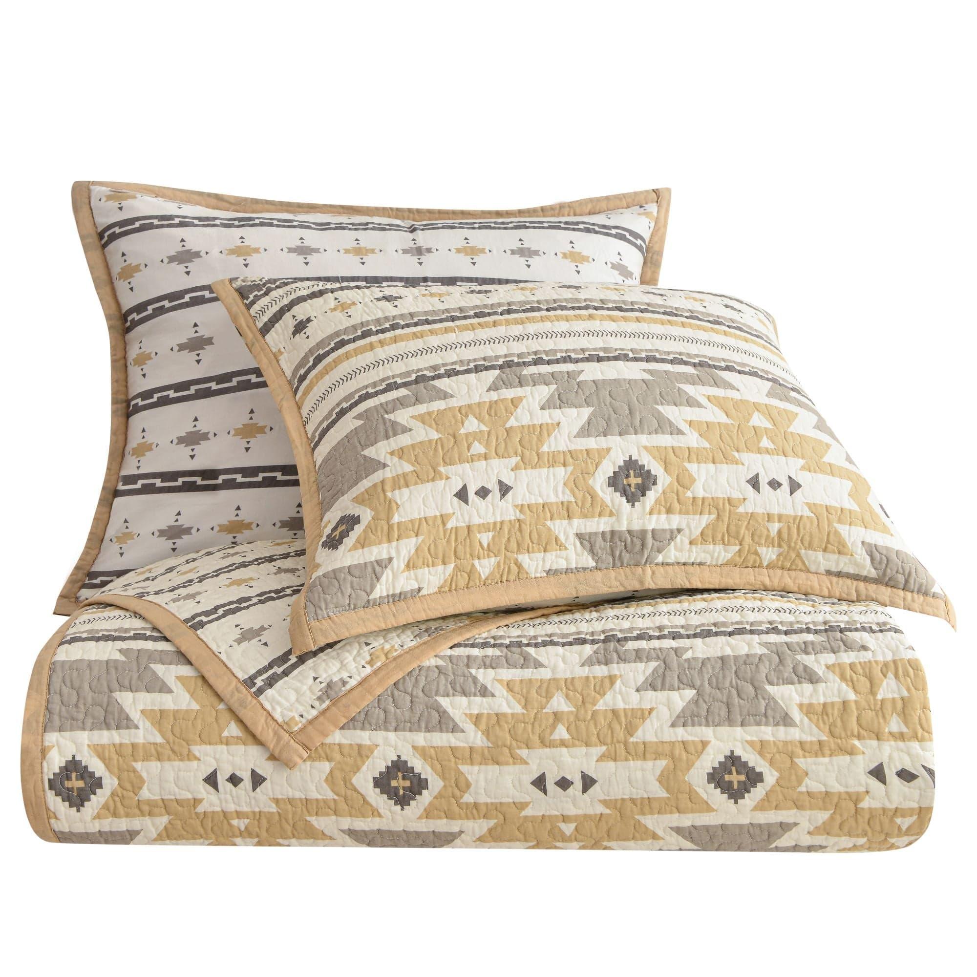 Aztec Stone Reversible Quilt & Shams - Your Western Decor