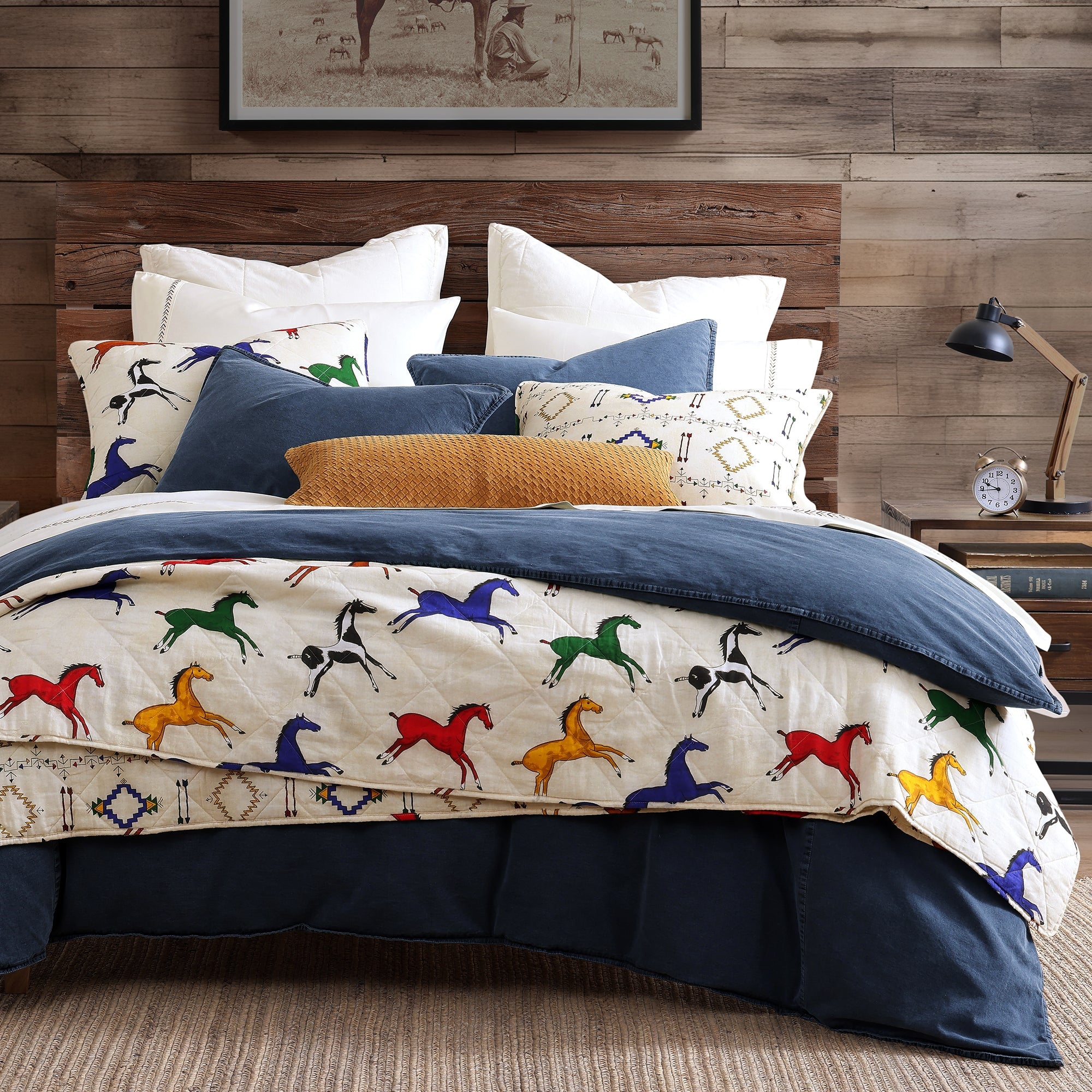 Victorian Horses Reversible Quilt Set - Your Western Decor