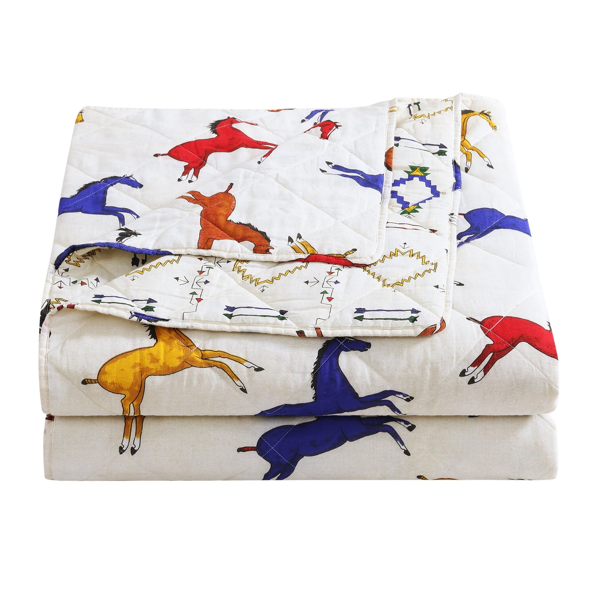 Victorian Horses Reversible Quilt Set - Your Western Decor