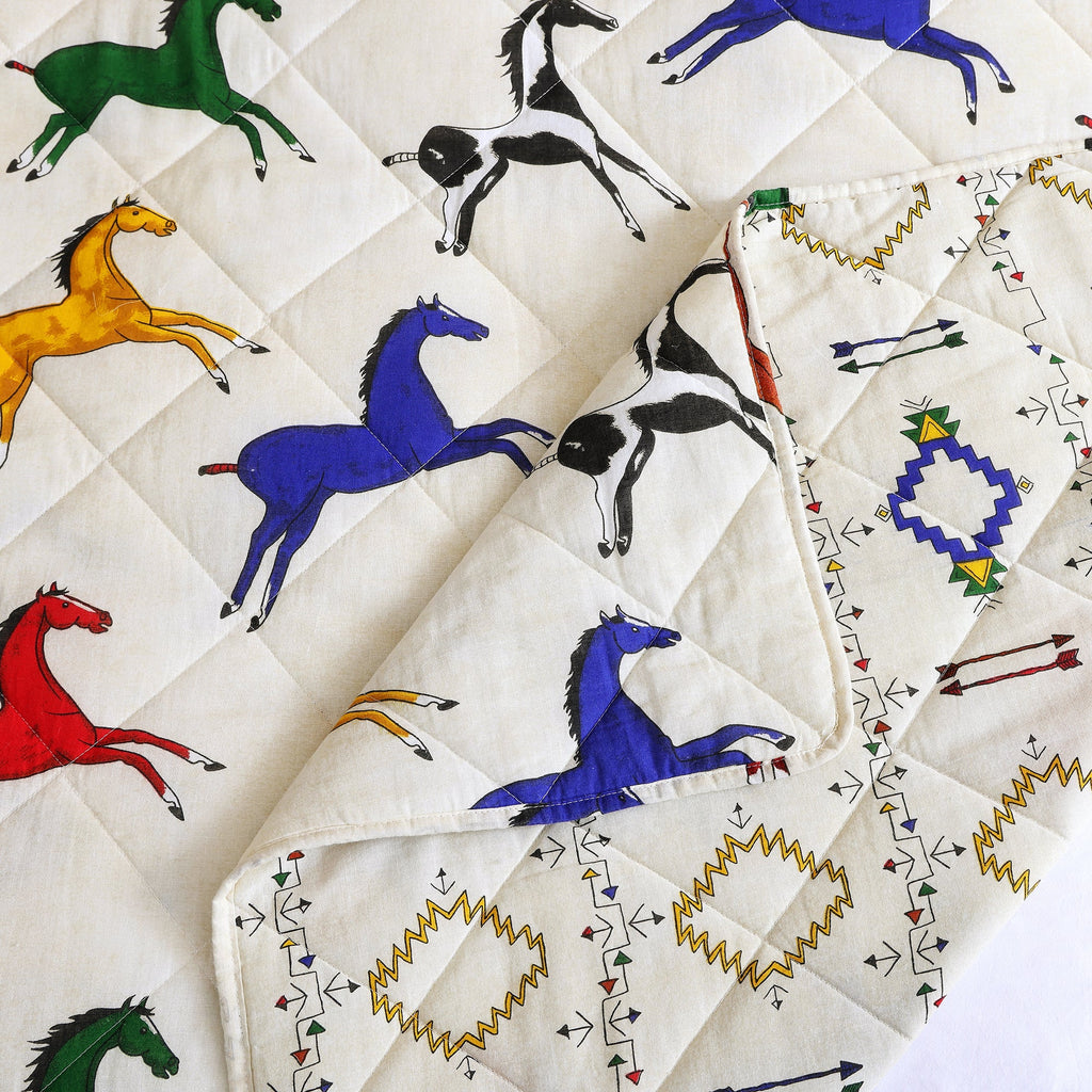 Victorian Horses Reversible Quilt Set - Your Western Decor