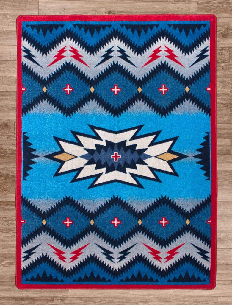 Southwest Denim Area Rug 8'x11' - Made in the USA - Your Western Decor