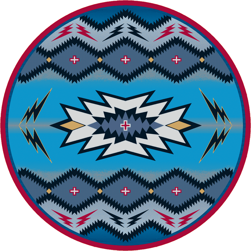 Southwest Denim 8' Round Area Rug - Made in the USA - Your Western Decor