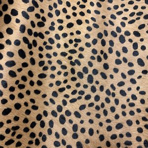 Cheetah on Dark Beige Stenciled Cowhide • Your Western Decorating