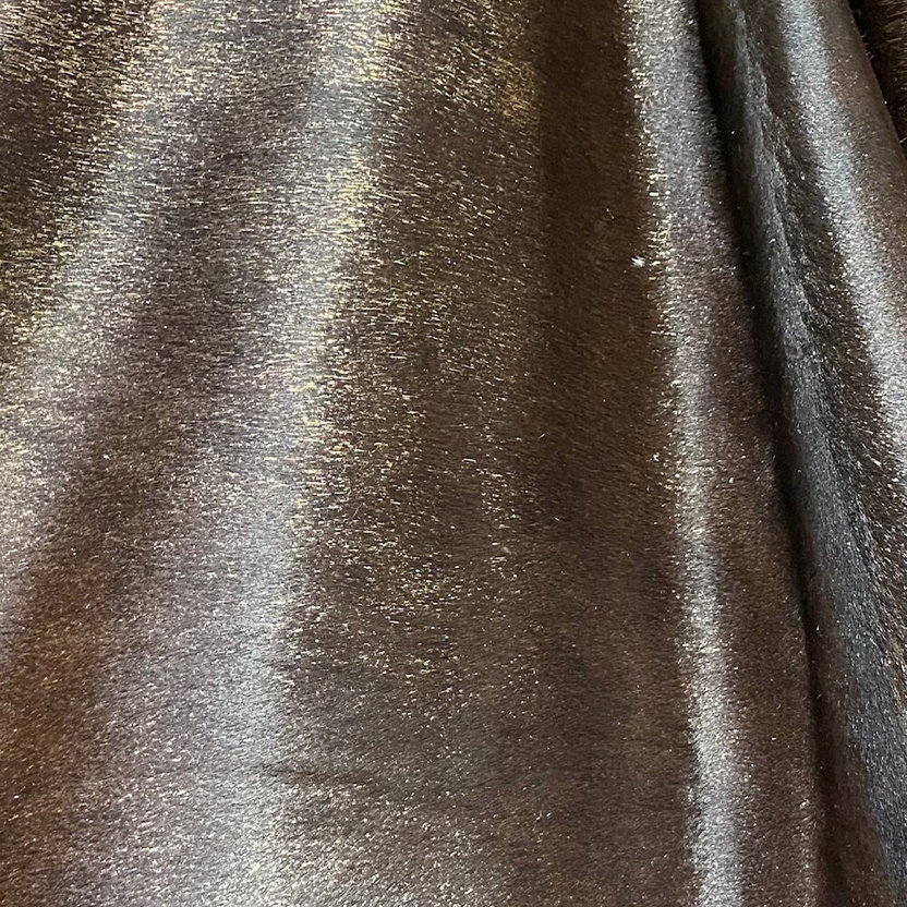 Acid Washed Shimmer Chocolate/Gold Cowhide • Your Western Decorating