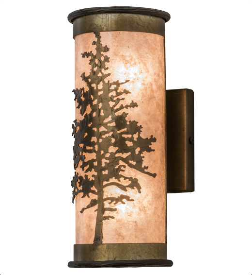 American Made Silver Mica Tamarack Wall Sconce - Your Western Decor