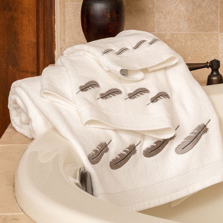 Feathered Embroidery Towel Set - Your Western Decor