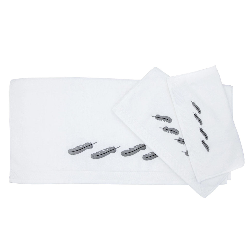 Feathered Embroidery Towel Set - Your Western Decor