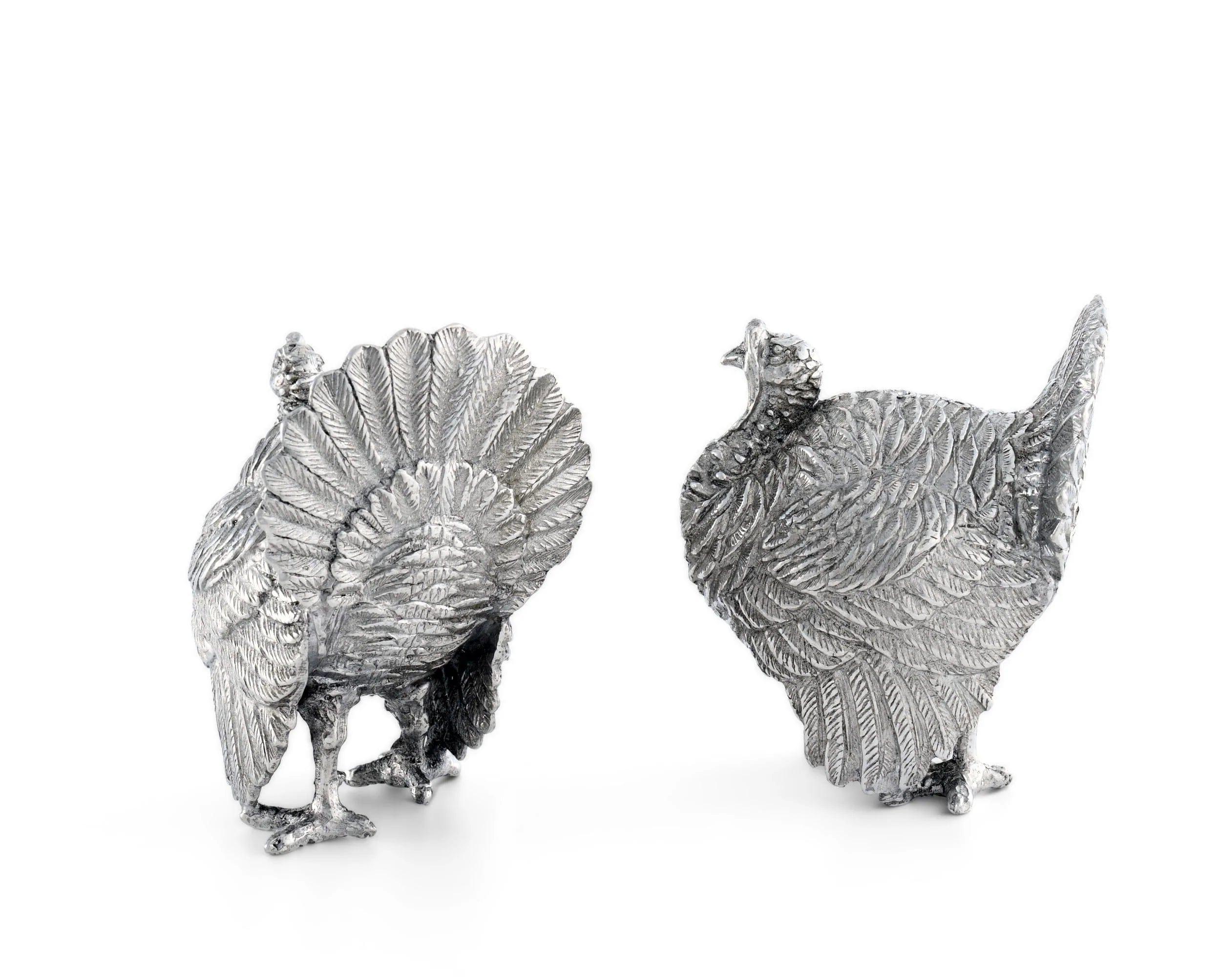 Pewter Thanksgiving Turkey Salt & Pepper Shakers • Your Western Decor