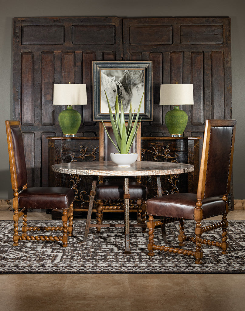 Twisted Leg Mahogany Dining Chairs - American Made Dining Furniture - Your Western Decor