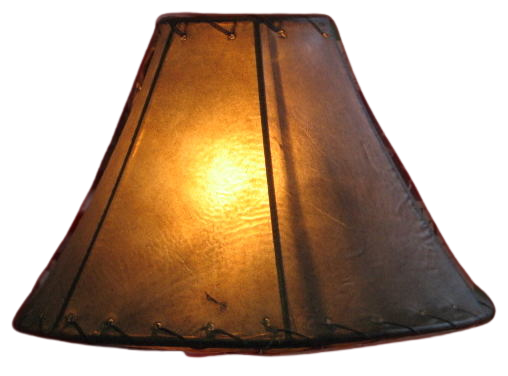 Antiqued rawhide lamp shade - Your Western Decor