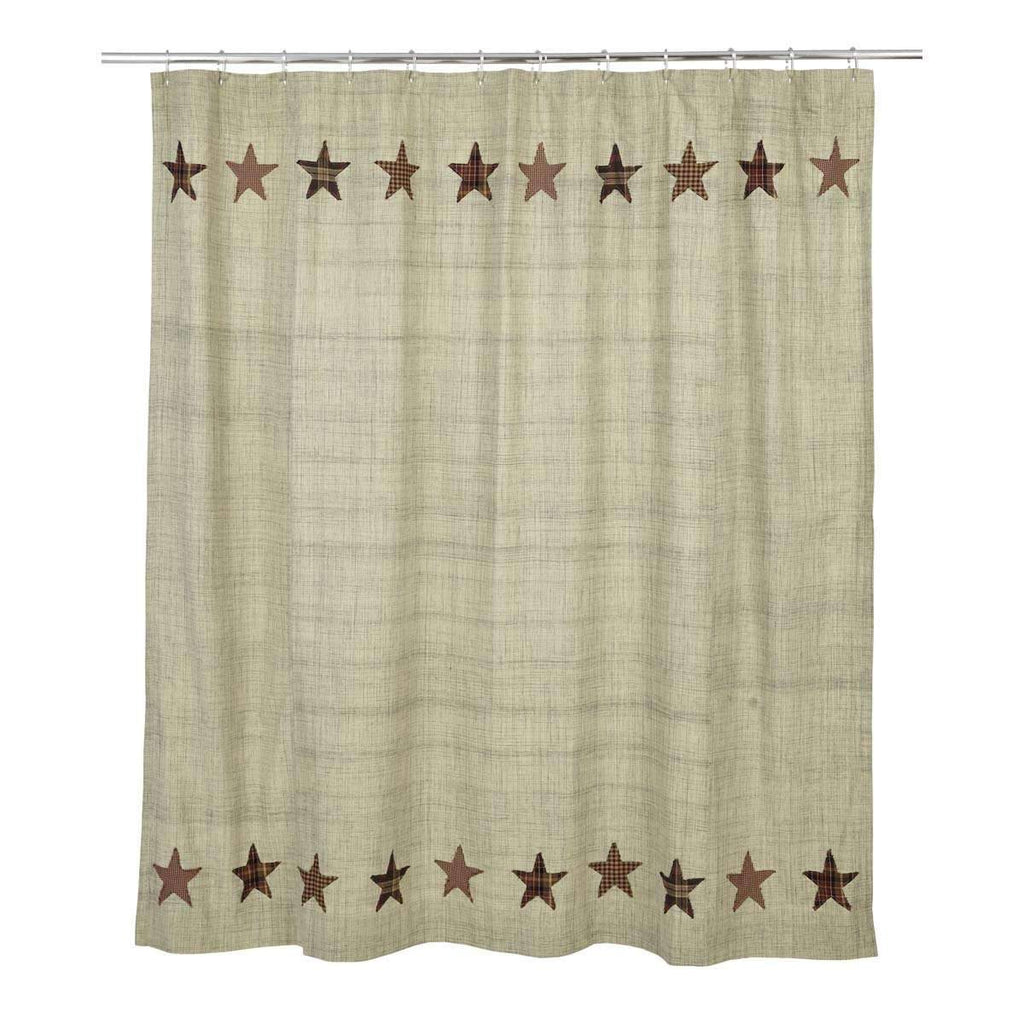 Abilene star farmhouse country shower curtain. Cotton. Your Western Decor