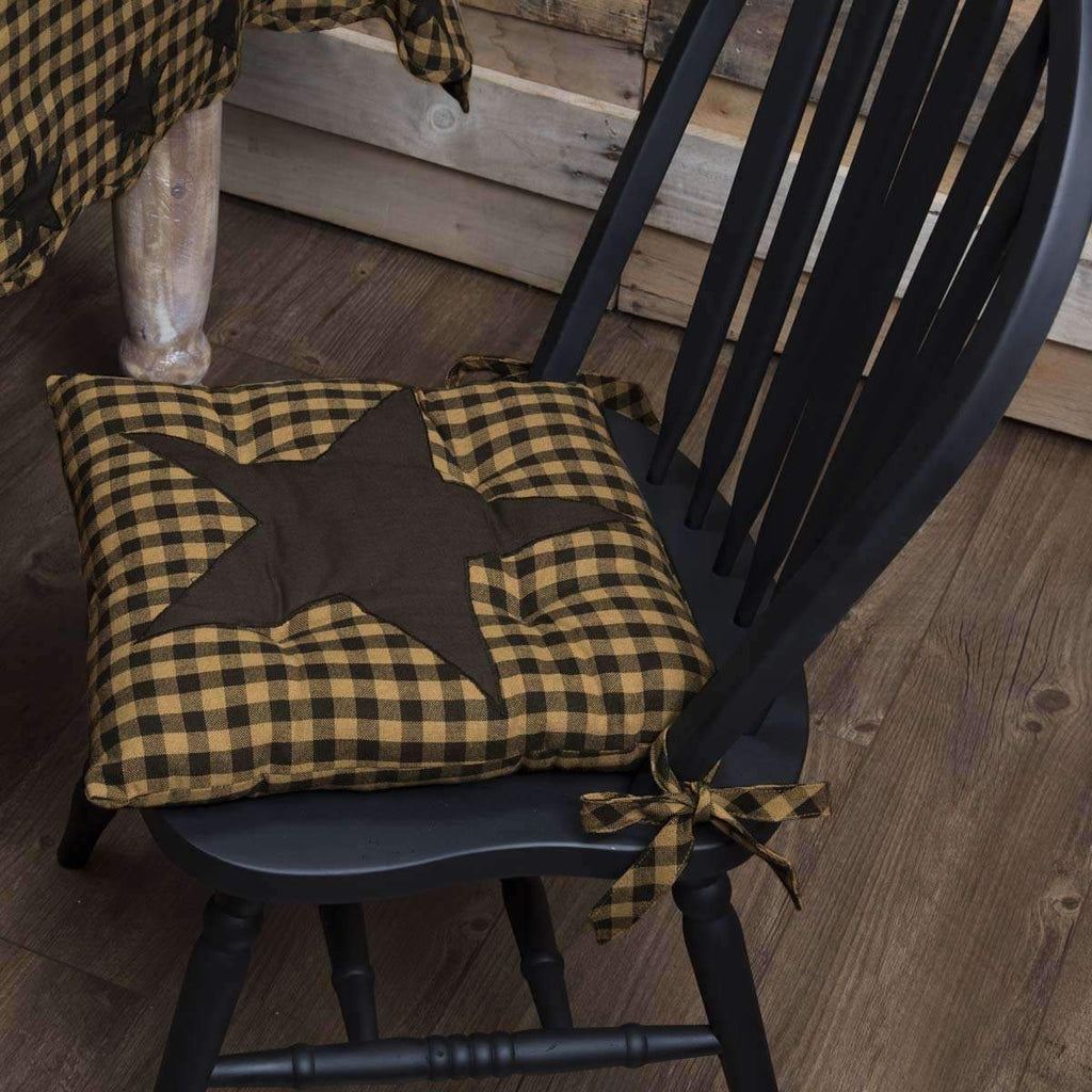 Black Star Chair Pad - Your Western Decor, LLC