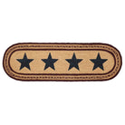 Potomac Jute Stair Tread Oval Stencil Stars Latex 8.5x27 - Your Western Decor, LLC