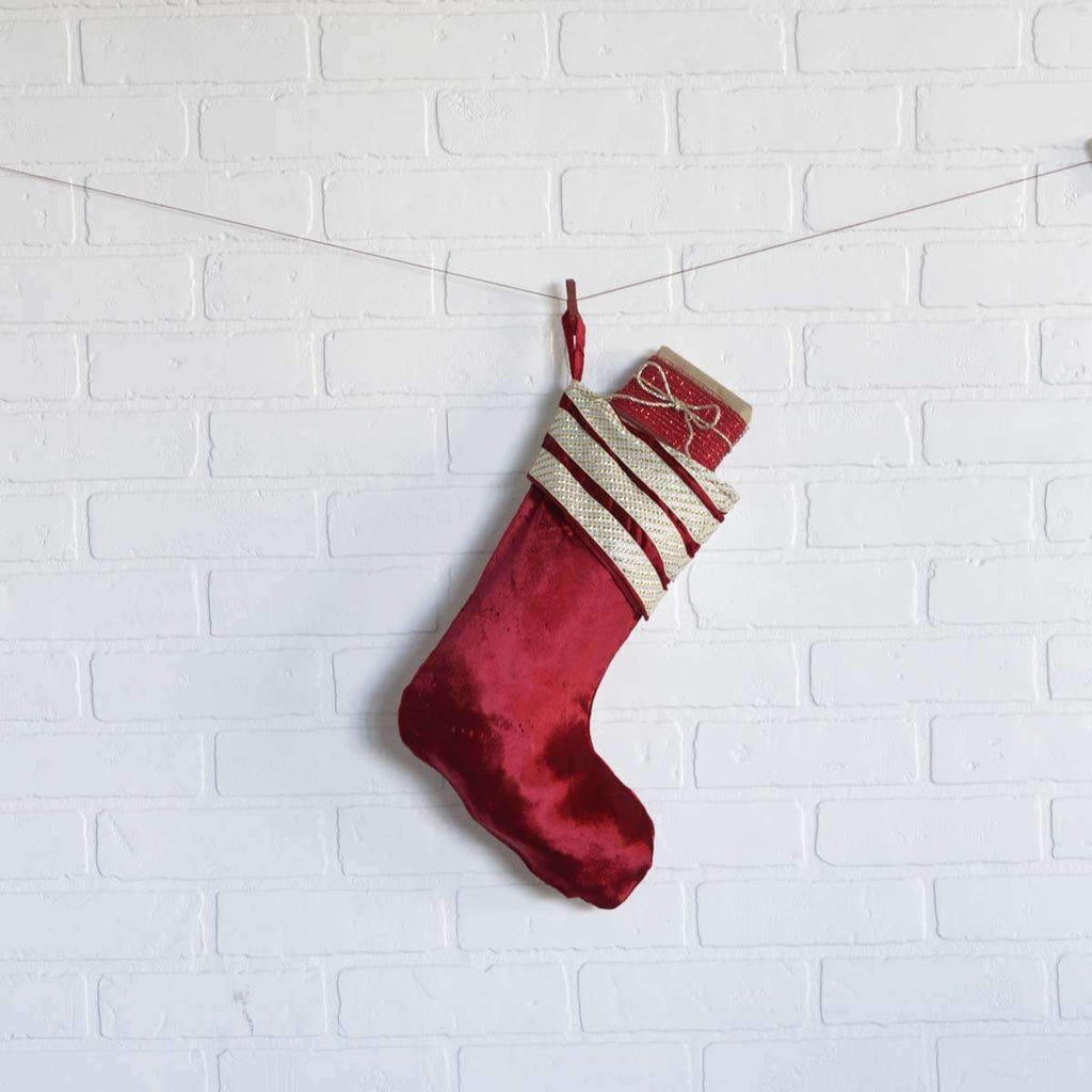 Memories Red Stocking 11x15 - Your Western Decor, LLC