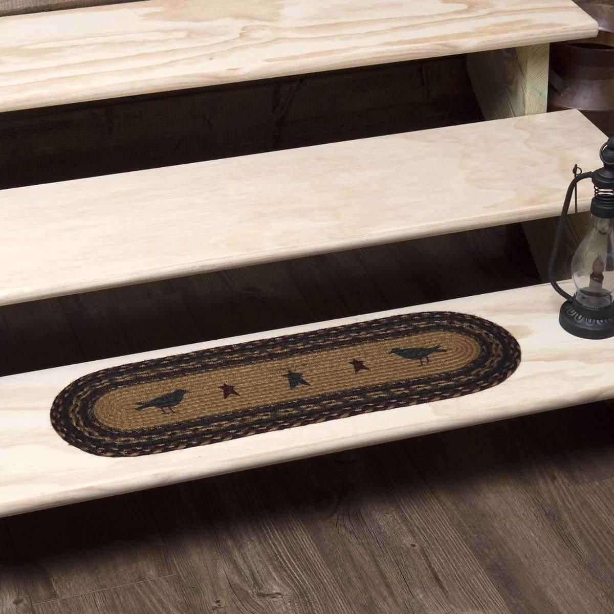 Heritage Farms Crow Jute Stair Tread Oval Latex 8.5x27 - Your Western Decor, LLC