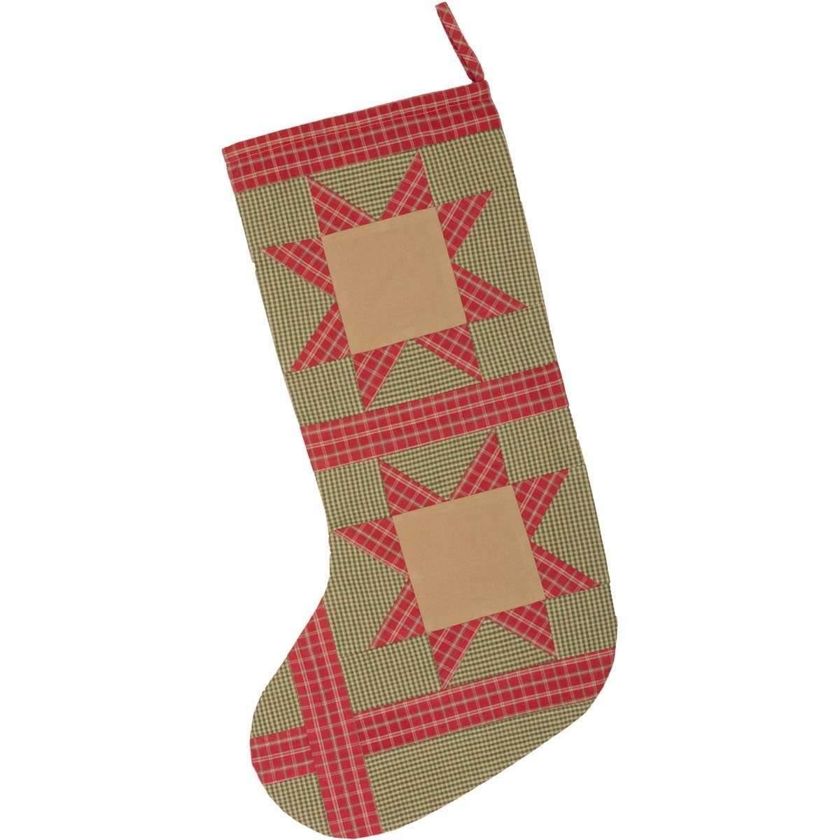 Dolly Star Green Patch Stocking 12x20 - Your Western Decor, LLC