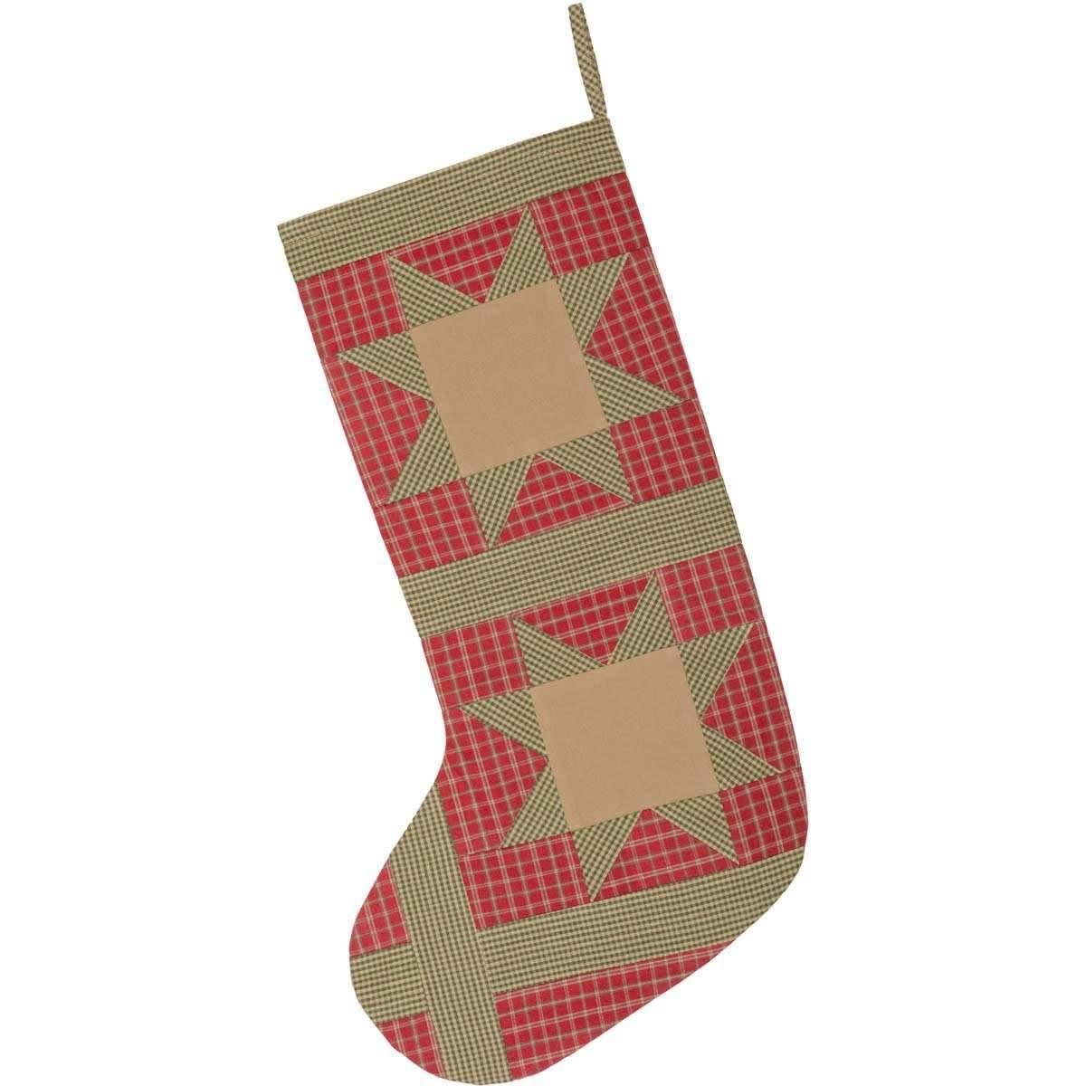 Dolly Star Red Patch Stocking 12x20 - Your Western Decor, LLC